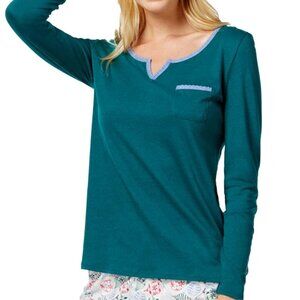 Nautica Womens Lace Design Long Sleeve Pajama Top Only 1-Piece Size Small